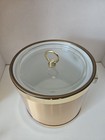 Vintage Mcm Georges Briard Ice Bucket In Gold W clear Lucite Handle W Lid 3 Qt