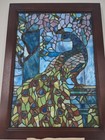 Tiffany Style Stained Glass Peacock Window Panel Glass Panel H03170 16 5  X 22 