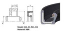  pack  Rotary Shaft Oil Seal 20 X 35 X  height  Model 