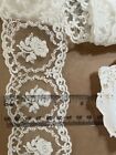 Beautiful Vintage Floral Rose Lace Trim By Yard  Bridal Decor  Dolls  Scrapbooks
