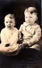 Vintage Picture Photo Postcard Old Photograph Siblings Girl Sister Boy Brother
