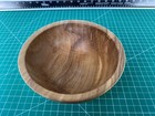 Burl Wood Turned Bowl With Decorative Rings  Signed By Artist  Handmade