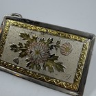 Vintage Rockmount  Silver  Belt Buckle Flowers With Gold   Pink South Dakota