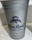 Set  2  Crown Royale Whisky Collectable Gray Cups Super Thick Plastic
