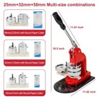 Button Maker Machine Multiple Sizes  1 Inch 1 25 Inch 2 25 Inch Diy Button Pr   