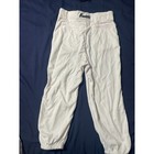White Franklin Button zip Fly Baseball Pants Size Yl