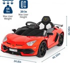12v Kids Electric Car Remote Control Led   Mp3 Power Wheel Ride-on Toy Girls Boy