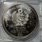Peru Silver 20 New Soles Unc Coin 1992 Rio De Janeiro Ship