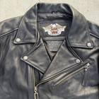Harley-davidson Leather Motorcycle Jacket Black Skull Graphic Xl