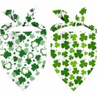St  Patrick s Day Dog Bandana  2 Pack Adjustable Holiday Party Pets Saint 