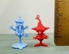 2 Vintage Kelloggs Funny Fringes Cereal Premium Figures 1970