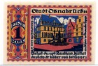 1921 Germany Osnabruck Notgeld 1 Mark Note  ng1438 