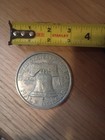 1963 Ben Franklin Half Dollar Metal Coin Coaster Paperweight 3 