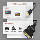 Usb To Rs232 Adapter With Ftdi Chipset  3ft Usb 2 0 Male To Rs232 Female Db9 Lot