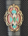 Carolyn Pollack Relios Sterling Silver Multi   stone Inlay Ring     Size 7