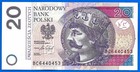 Poland 20 Zlotych 2016 Unc Prefix Bc Central Europe Free Shipping Worldwide Ppal