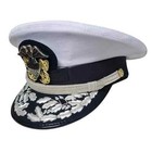 Ww2 Us Navy Officer Hat   Admiral Visor Cap Replica   Wwii Military Repro
