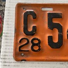 Wisconsin 1928 License Plate  c 54-323 Original Paint