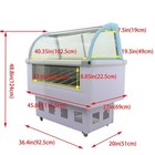 Commercial 12 Pan Ice Hard Cream Showcase Gelato Freezer W led Light 220v 215w
