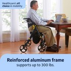 Medline Premium Empower Folding Mobility Rollator Walker With Memory Foam Seat 