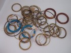 Vtg Multi Color Beads And Rings For Macrame  Crafts Weaving