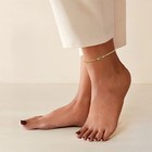 14k Solid Yellow Gold Heart Anklet Bracelet