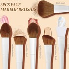 20pc Pro Makeup Brush Set W  Holder   2 Puffs Foundation Eyeshadow White