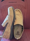 Crocs Walu Loafers Mens Size 9 Khaki Canvas Slip On Casual Shoes