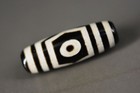 Rare Tibetan Old Agate Dzi  3 Eyes  Bead Amulet 30mm Z09