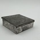 Vtg Flower Ebossed Multipurpose Storage Stash Trinket Farm Hinged Tin Box Floral