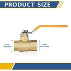1 2  Heavy Duty Full Port Brass Ball Valve 600 Wog Fnpt Fip Threaded Valve Fo   