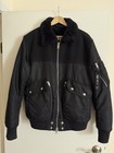 Diesel W-louis Nylon Bomber Jacket Black Size M