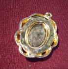 Rare Whiting And Davis Carved Rose Bud Cameo Vintage Beautiful Setting Gold Tone