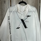 Christina Aguilera The Liberation Tour Hooded Top Sz L Pocket White Lightweight