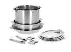 Cristel Strate 13 Pieces Stql13ksas  Stainless Steel Cookware Silver Set