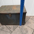 Vintage Heavy Duty Industrial Steel Storage Chest Tool Box Primitive Farm Shop