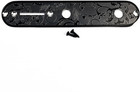 Black Engraved Steel Guitar Control Plate Panel Fit Telecaster Tele