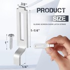 6 Pcs A 148 Sliding Screen Door Latch Strikes Adjustable - Sliding Patio