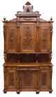 Sideboard  Italian Renaissance Revival  Monumental  Carved Walnut  127h  1800 s 