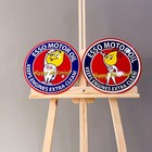 Esso Happy Motoring Metal Sign Set Of 2 Man   Female Oil Drop     30 Cm   11 8   