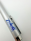 Vintage Zoloft Promo Pen Pharmaceutical Drug Rep Advertising Silver Metal Click