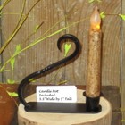 New Black Taper Candle Holder Handle Metal Primitive Country Cabin Rustic 5  T