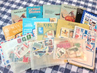 Lot Of Several Hundred Mixed New   Used Worldwide Postage Stamps