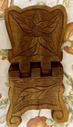 Hand Carved Wooden Folding Book Stand Solid Bible Cookbook Holder Vintage