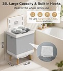 Towel Warmer 35l Folding Hot Towel Warmer For Bathroom - Heating   Drying Modes 