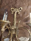Vintage Brass And Crystal Wall Light Spanish Sconce Wall Lamp 18x13 Untested 