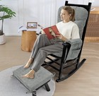 5 Pcs Glider Rocker Replacement Cushions With Storage Side Pocket  Light Grey 