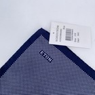 Eton Pocket Square Mens One Size Blue White Polka Dot Silk Luxury Classic Nwt
