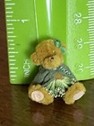 3 4    Tiny Artist Micro Miniature Dollhouse Dressed Chenille Girl Teddy Bear Nr 