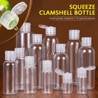 10-200ml Mini Plastic Empty Bottles Flip Caps Shampoo Lotion Container Travel    